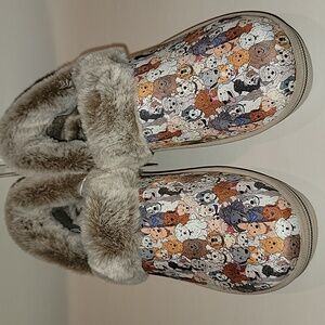 BOB'S FROM SKECHERS WOMEN'S COZY KISS PAW JAMS SLIP ON SLIPPERS